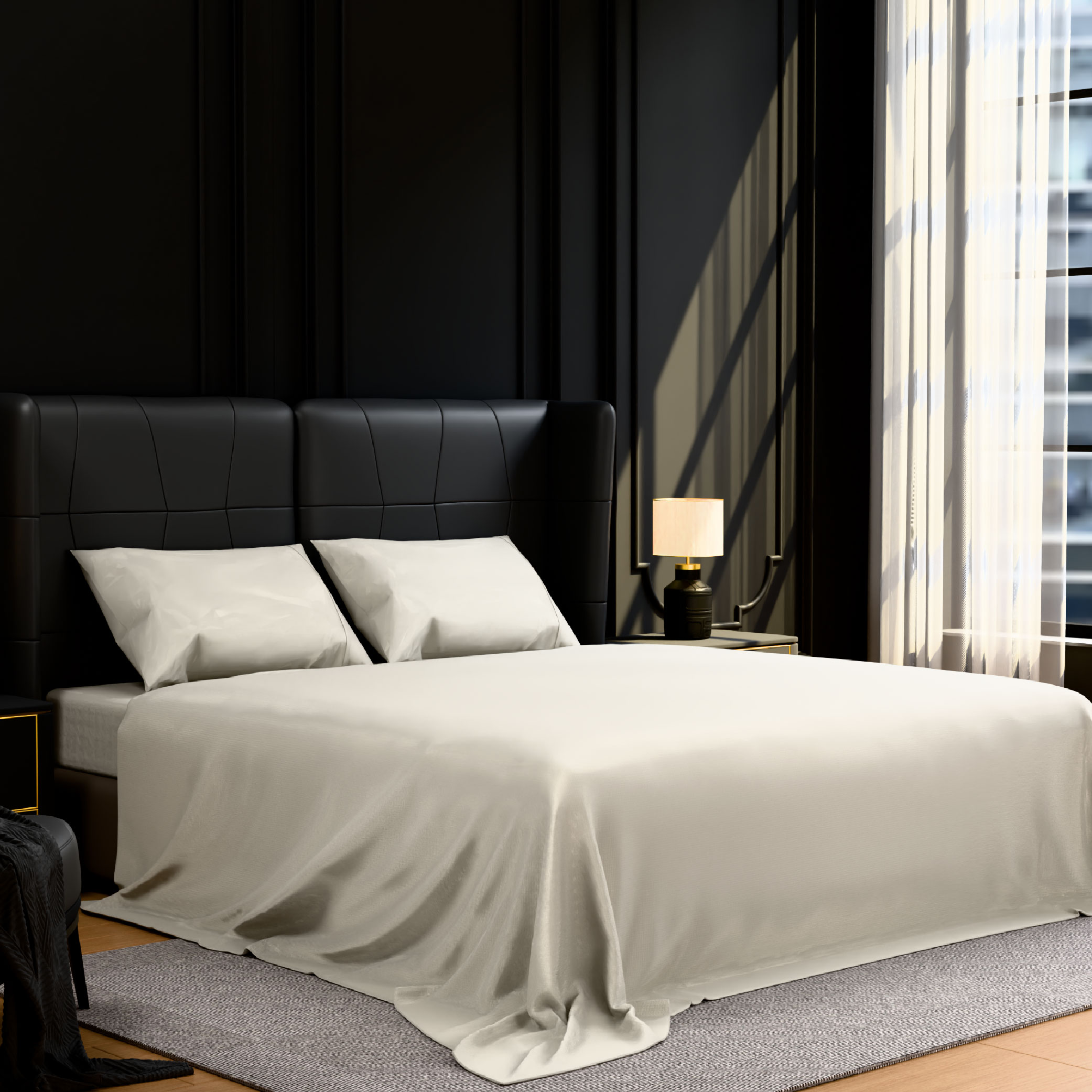 Bedding King Bed Sheets Set - 4 Piece Bedding - Brushed Microfiber - Shrinkage And Fade Resistant - Easy Care (King, White)_voghion.com